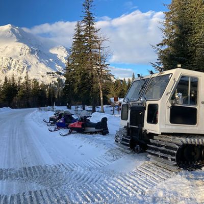 a car covered in snow
