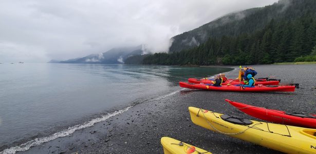 a small boat in a body of water