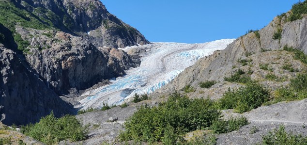 a rocky mountain with trees in the background